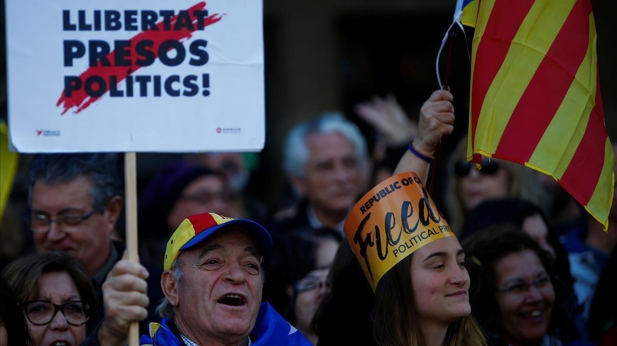 Participantes de la marcha.