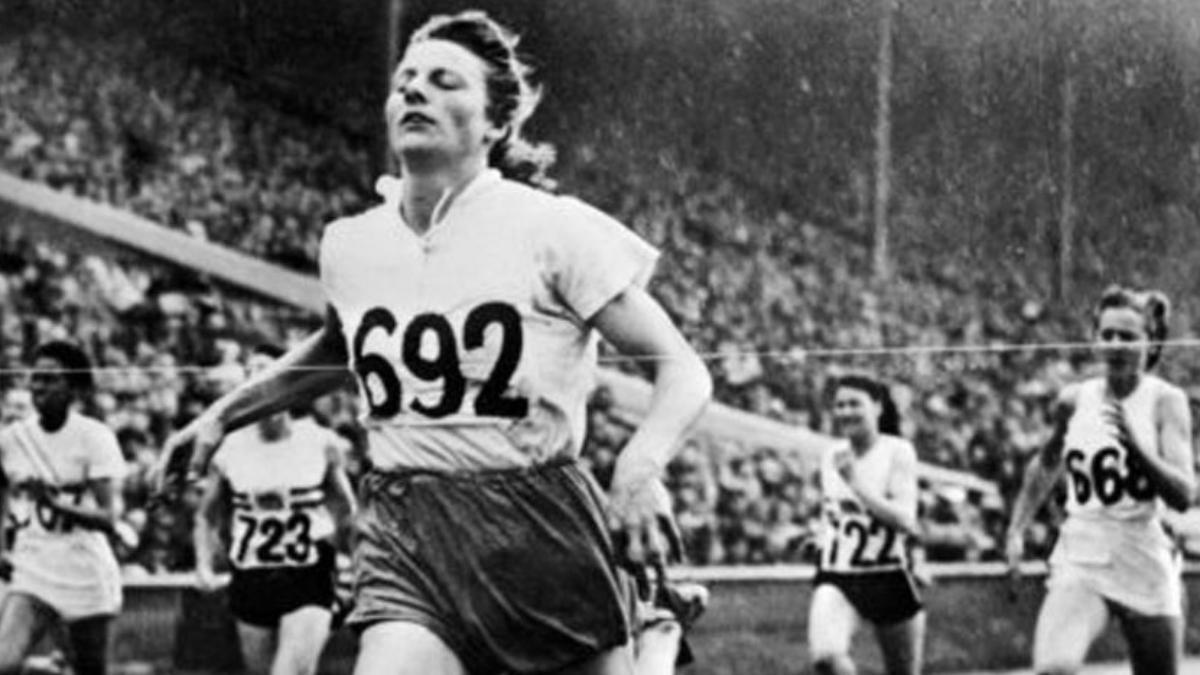 La atleta neerlandesa Fanny Blankers-Koen hizo historia en Londres 1948