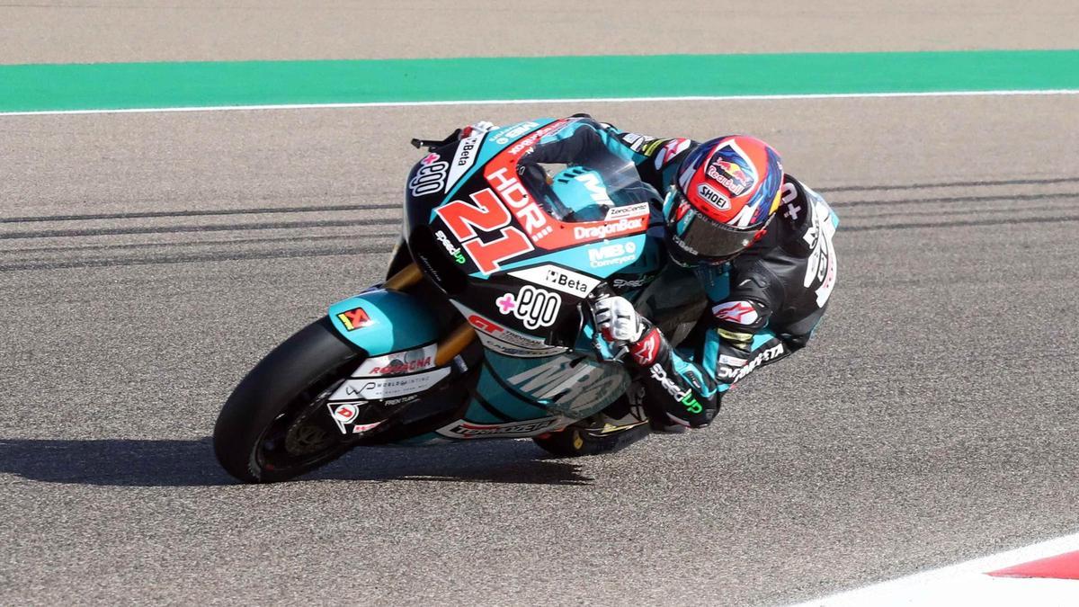 Fabio di Giannantonio, en el circuito de Motorland Alcañiz.