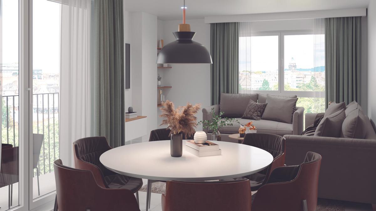 Salón de vivienda Residencial Iroko