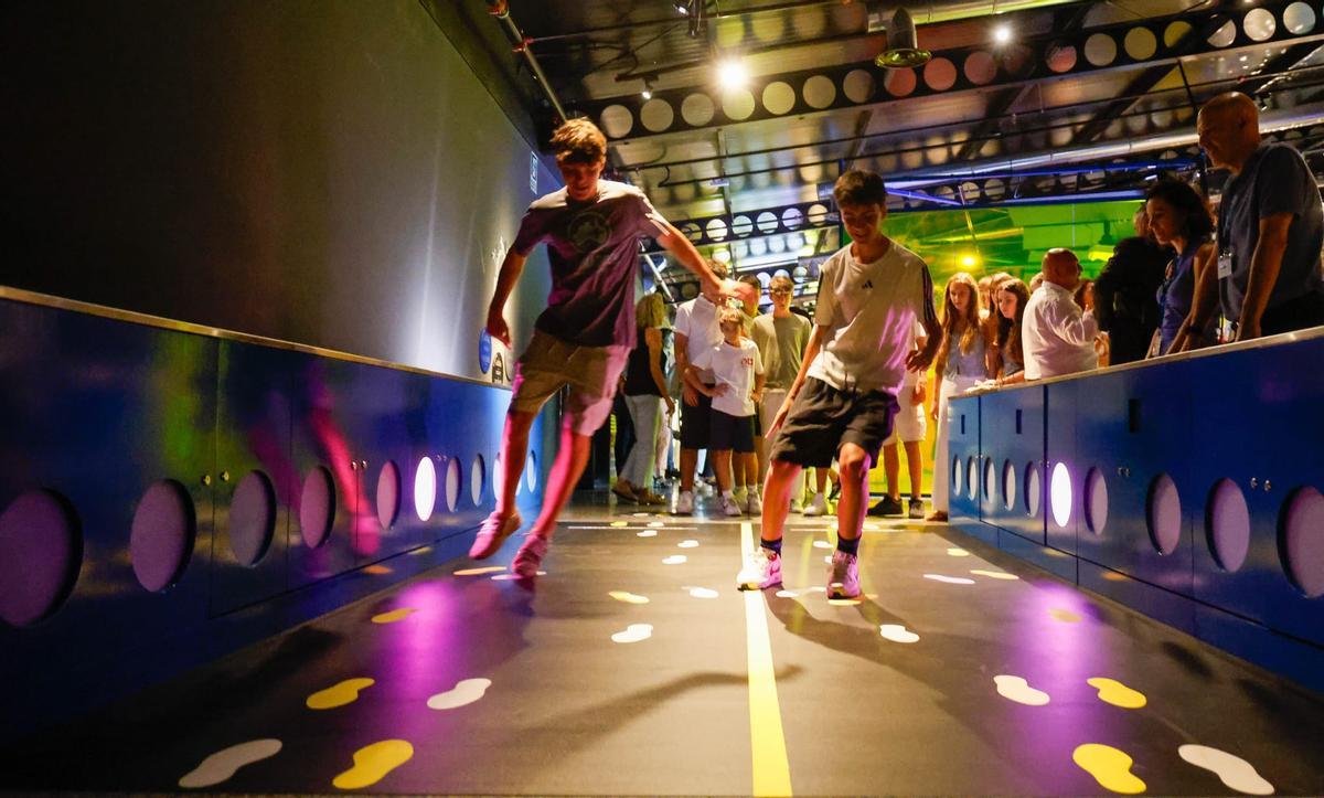 Una de las actividades de la exposición en el Museu de les Ciències