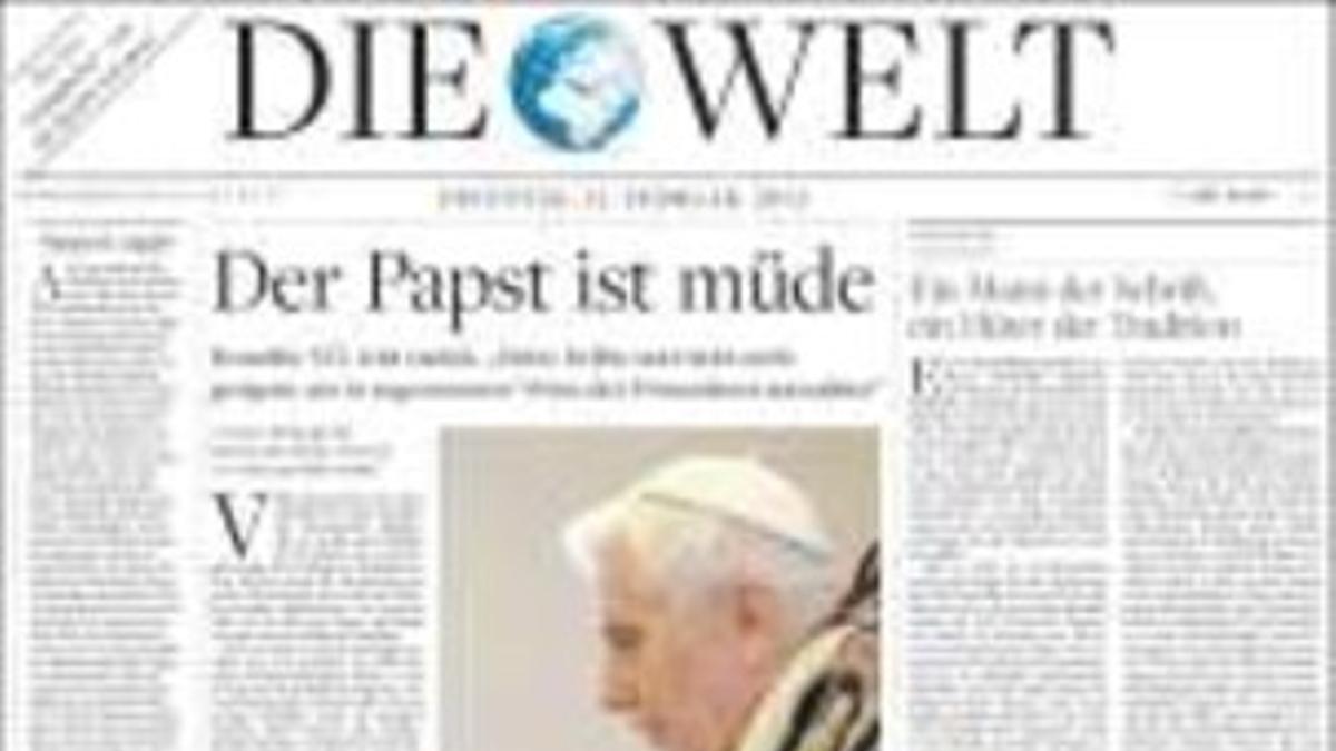 Portada de 'Die Welt'.