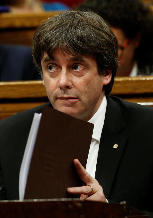 Les millors fotos de la compareixença de Puigdemont