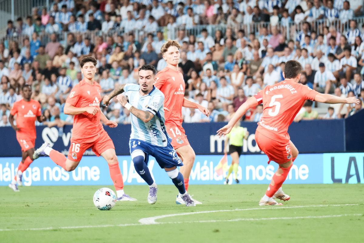 El Málaga CF se enfrenta al Real Sociedad B en el Estadio de la Rosaleda