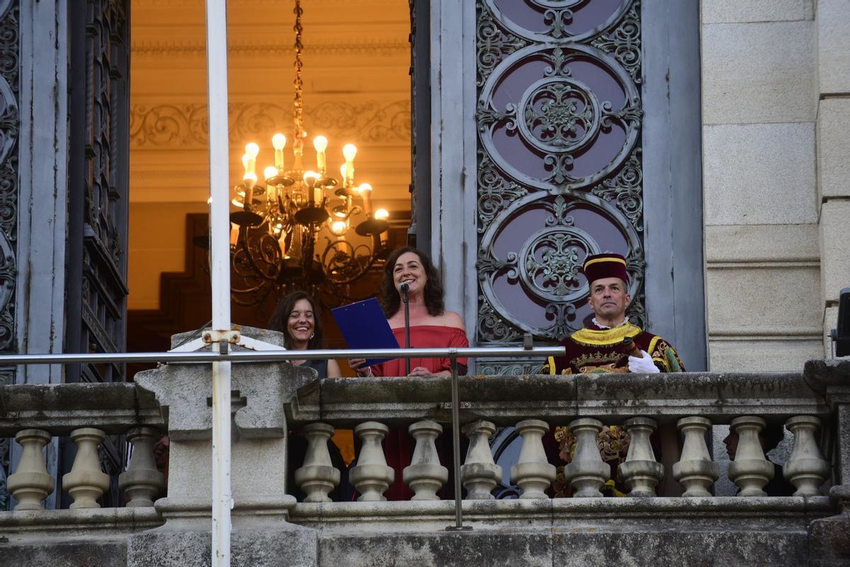 Pregón de la actriz Lucía Veiga que abre la fiestas de María Pita en A Coruña