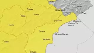 El tiempo en Alicante: esta es la alerta que se mantiene en la provincia por la borrasca Marta