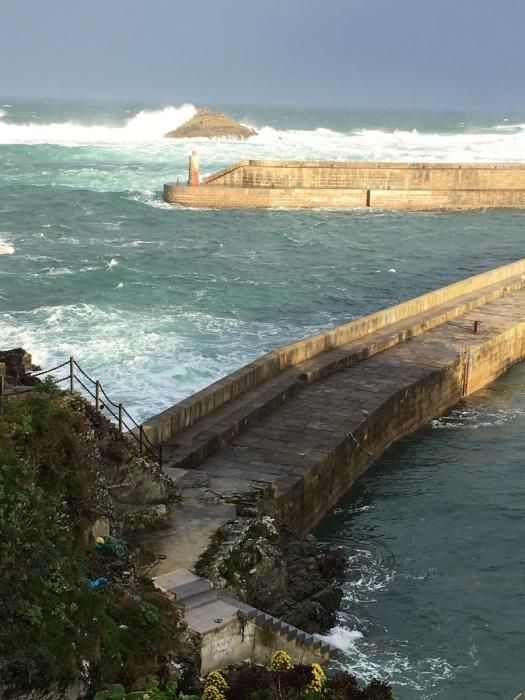 Temporal de viento y oleaje en Asturias