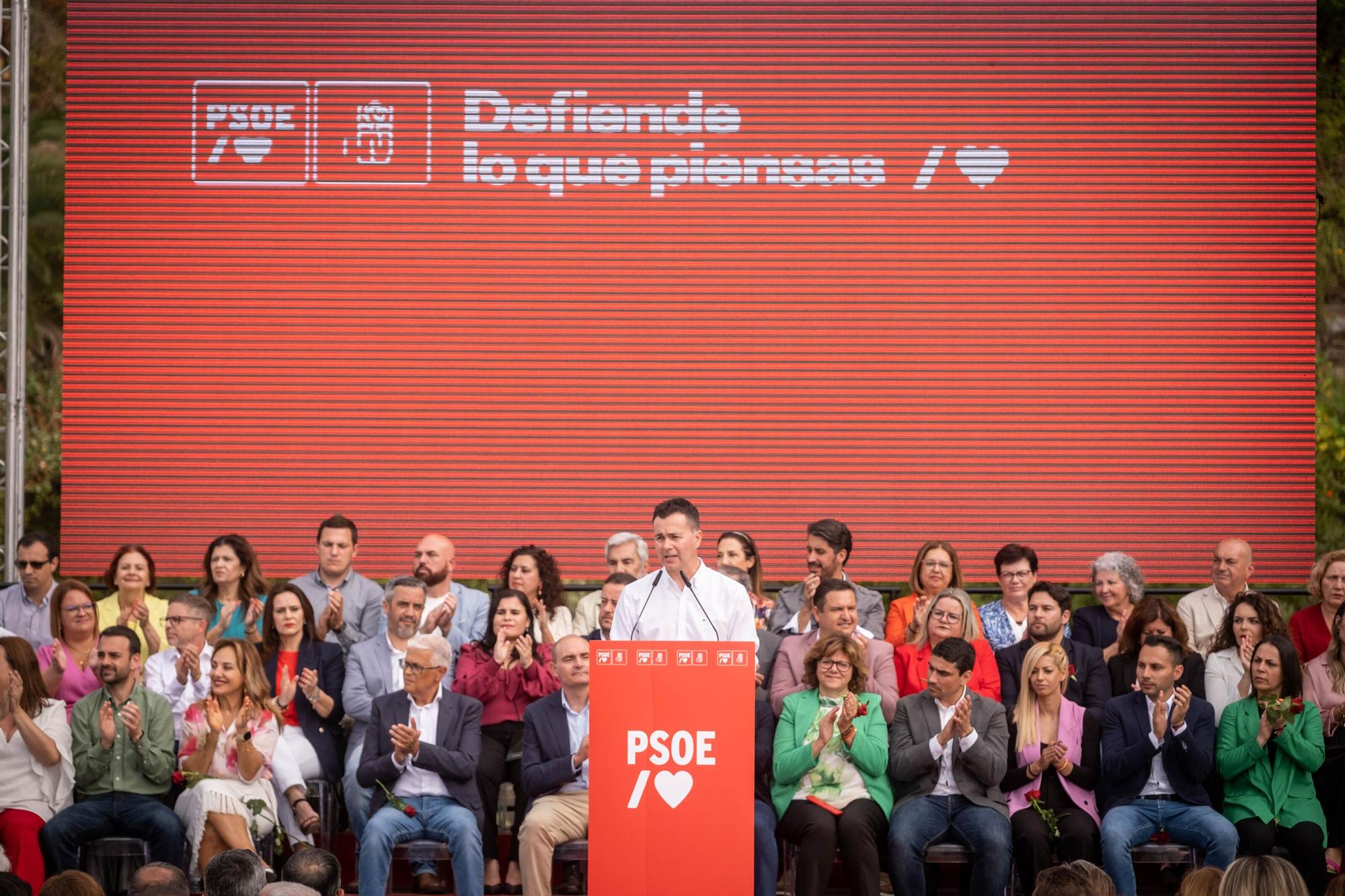 El PSOE presenta las candidaturas por la isla de Tenerife.