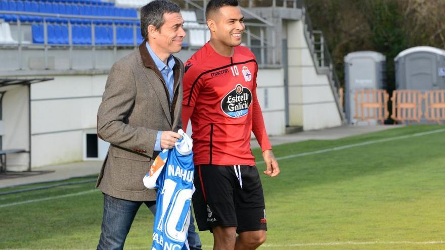 Carmelo del Pozo y Nahuel en su presentación.