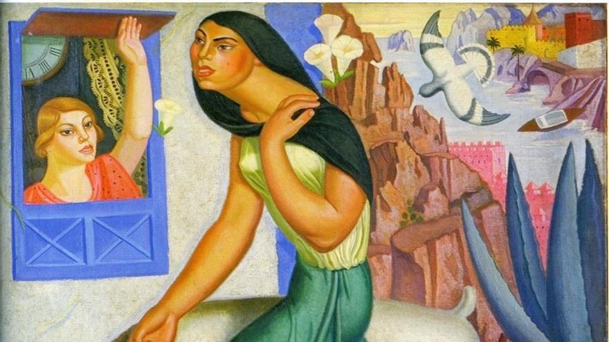 Mujer con cabra (1927) de Maruja Mallo.