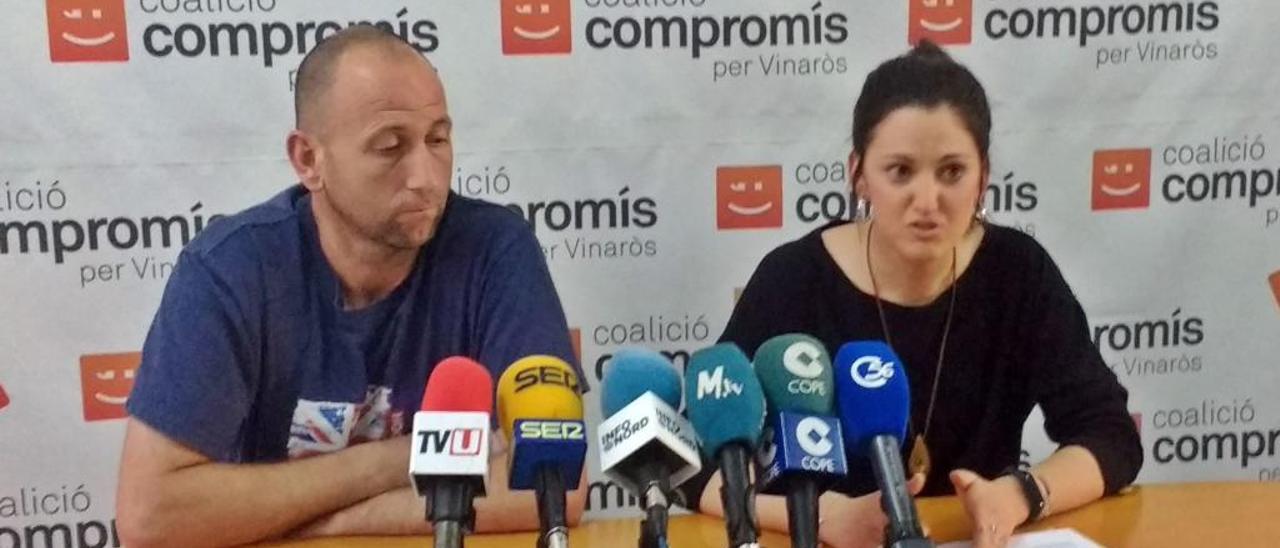 Juan Carlos García y Paula Cerdà, de Compromís per Vinaròs.