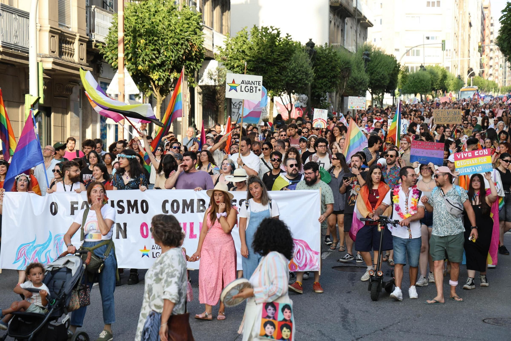 Una multitudinaria marcha celebra el Orgullo más colectivo en Vigo