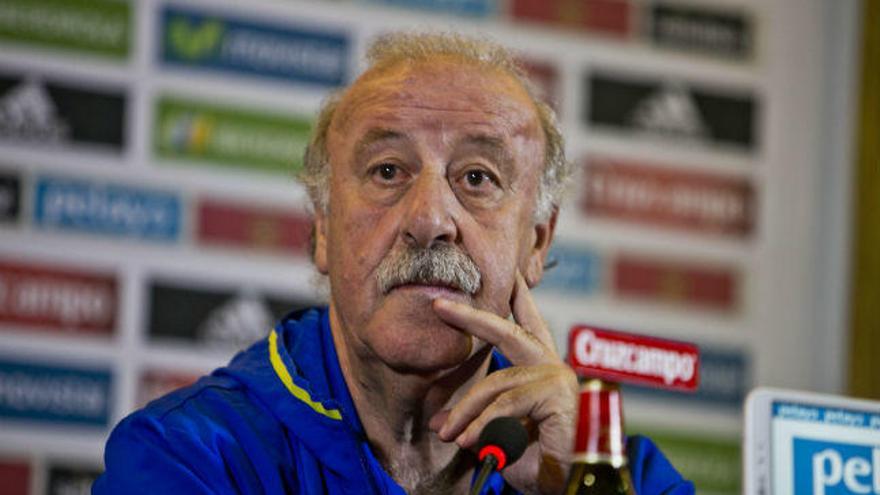 Vicente del Bosque durante la rueda de prensa