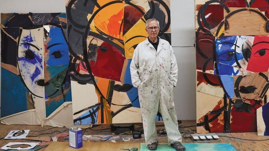 Manolo Valdés en
su estudio de Nueva
York.  Galería Ópera