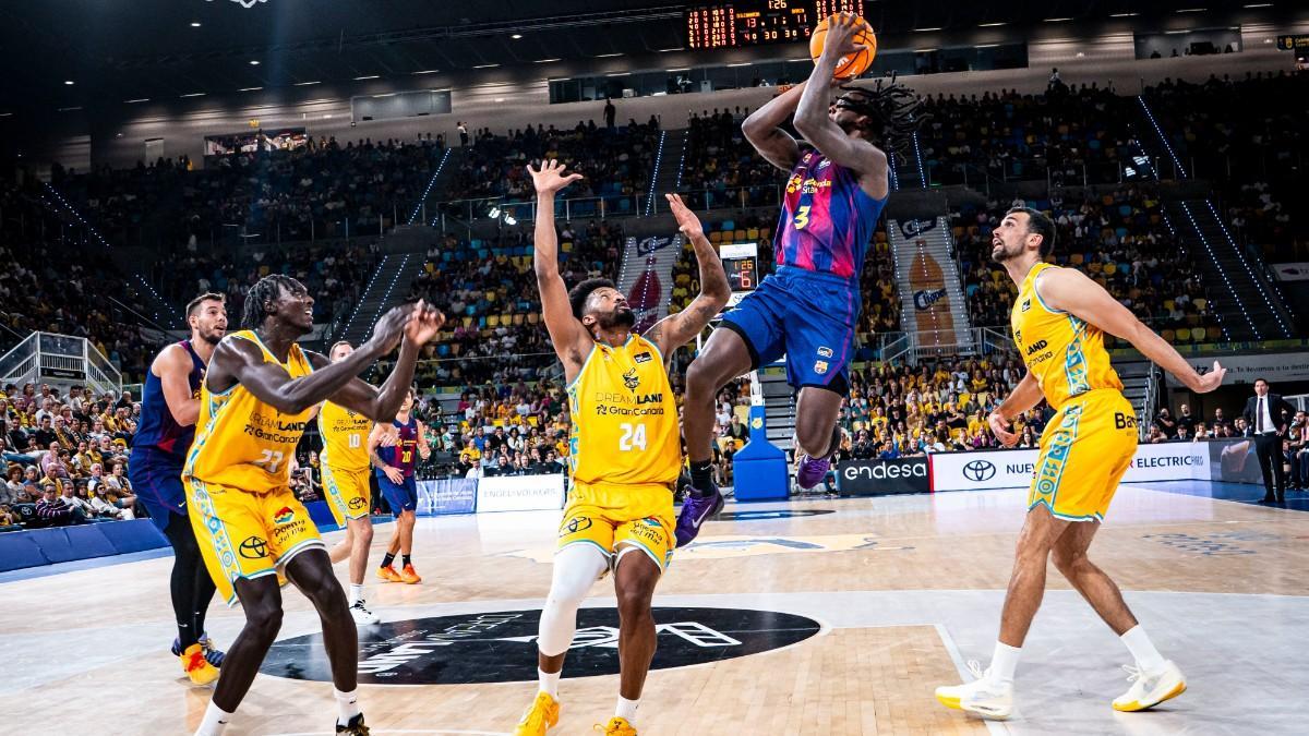 Myles Cale, en el partido que el Barça disputó en Gran Canaria