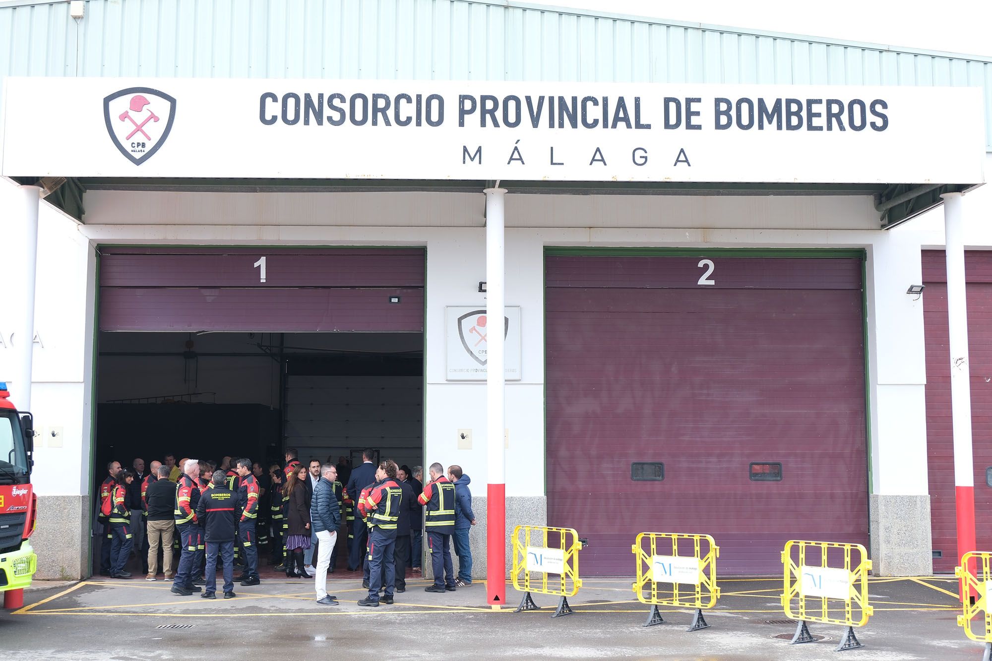 El Consorcio Provincial de Bomberos (CPB) de Málaga celebra el día de su patrón, San Juan de Dios, en el parque de bomberos de Antequera.