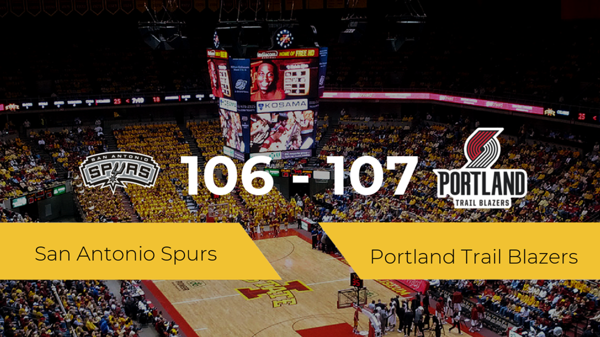 Portland Trail Blazers se impone por 106-107 frente a San Antonio Spurs