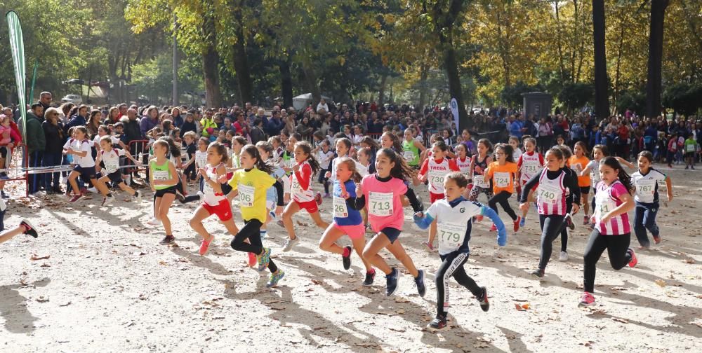 Más de 1.100 jóvenes atletas desafían a las bajas temperaturas para participar en la tradicional carrera de cross escolar.