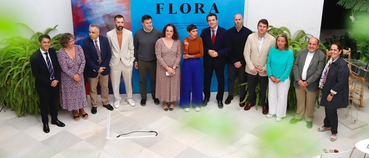 Organizadores, patrocinadores y colaboradores del festival Flora, este jueves.