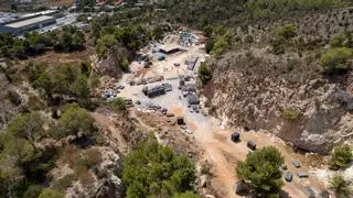 La cantera de la polémica fiesta egipcia, vista desde el aire.
