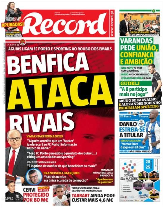 Portada RECORD viernes 14 de septiembre 2018