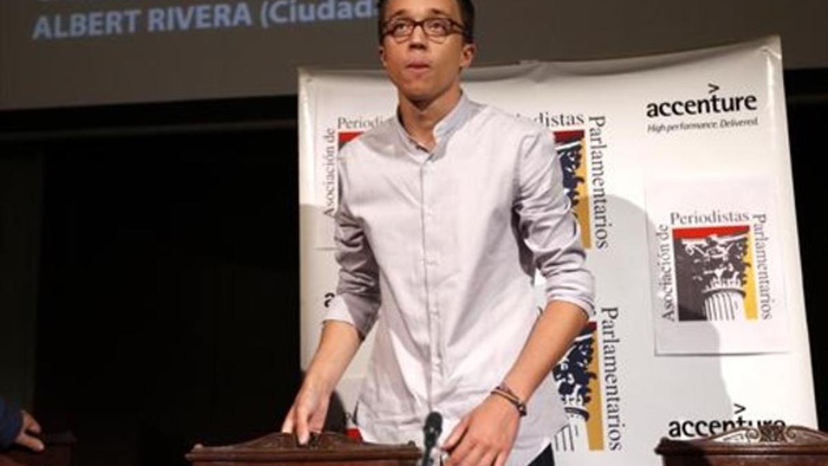 Secretario político 8 Íñigo Errejón, el pasado miércoles en Madrid.