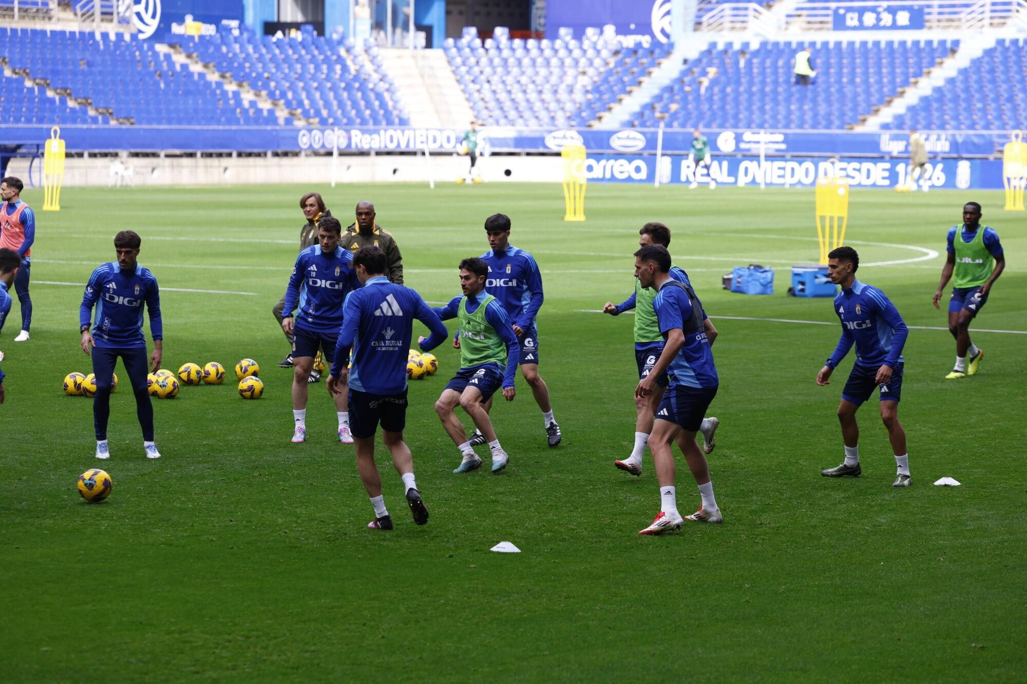 Primer entrenamiento de Paunovic en el Real Oviedo