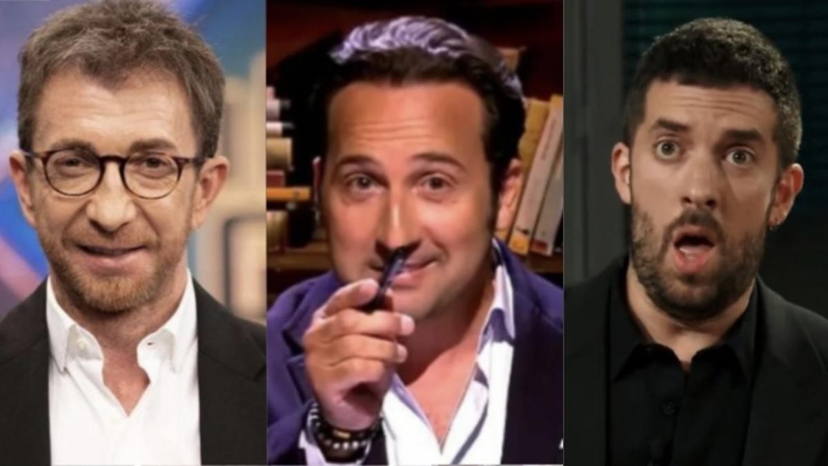 Pablo Motos, Iker Jiménez y David Broncano.