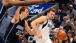 Doncic, en acción, en el partido frente a los Orlando Magic