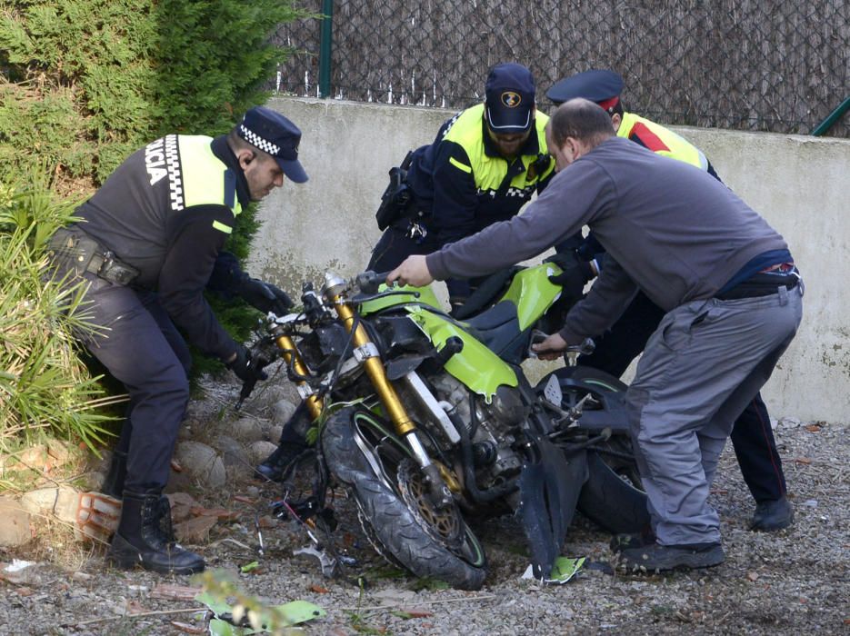 Accident d'una motocicleta a l'Escala