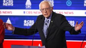 El candidato demócrata Bernie Sanders, durante un debate en las primarias del partido en la localidad de Charleston, en Carolina del Sur. 