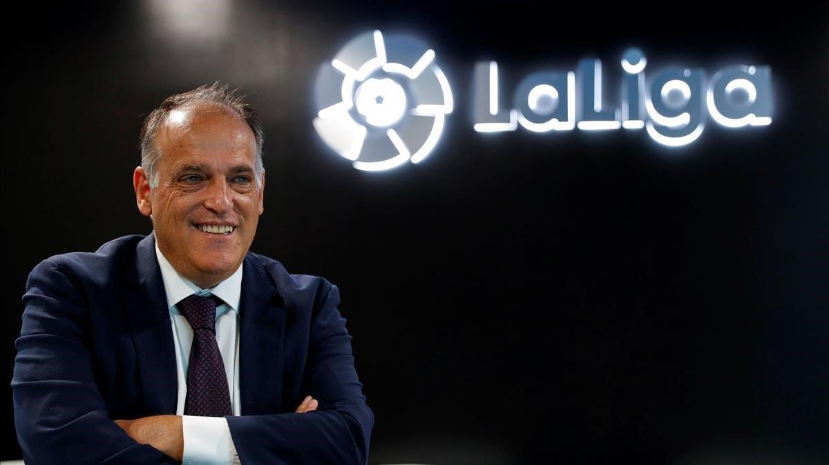 marcosl53688039 file photo  la liga president javier tebas poses during an i200830135443