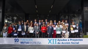 La reina Letizia preside la entrega de la XII Convocatoria de Ayudas a Proyectos de Acción Social concedidas por la Fundación Mutua Madrileña.