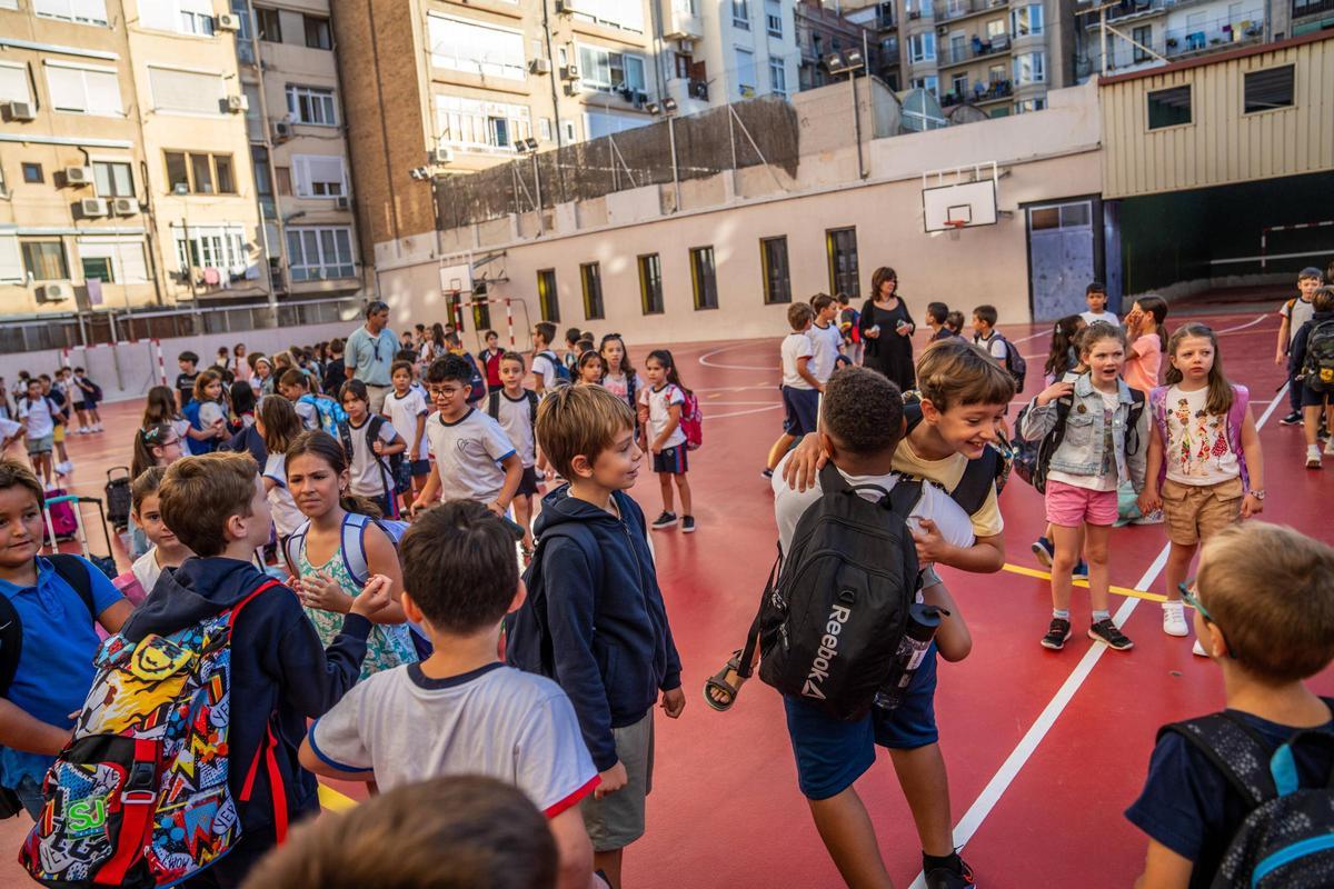 Vuelta al cole en la Escola Pia Sant Miquel de Barcelona