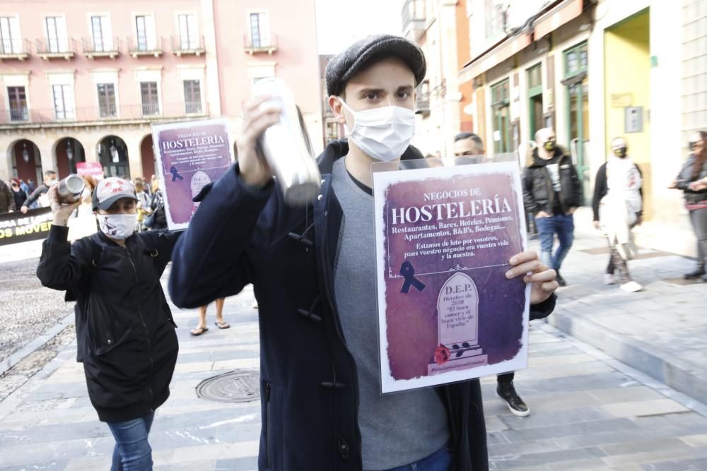 Protesta en Gijón de la hostelería local