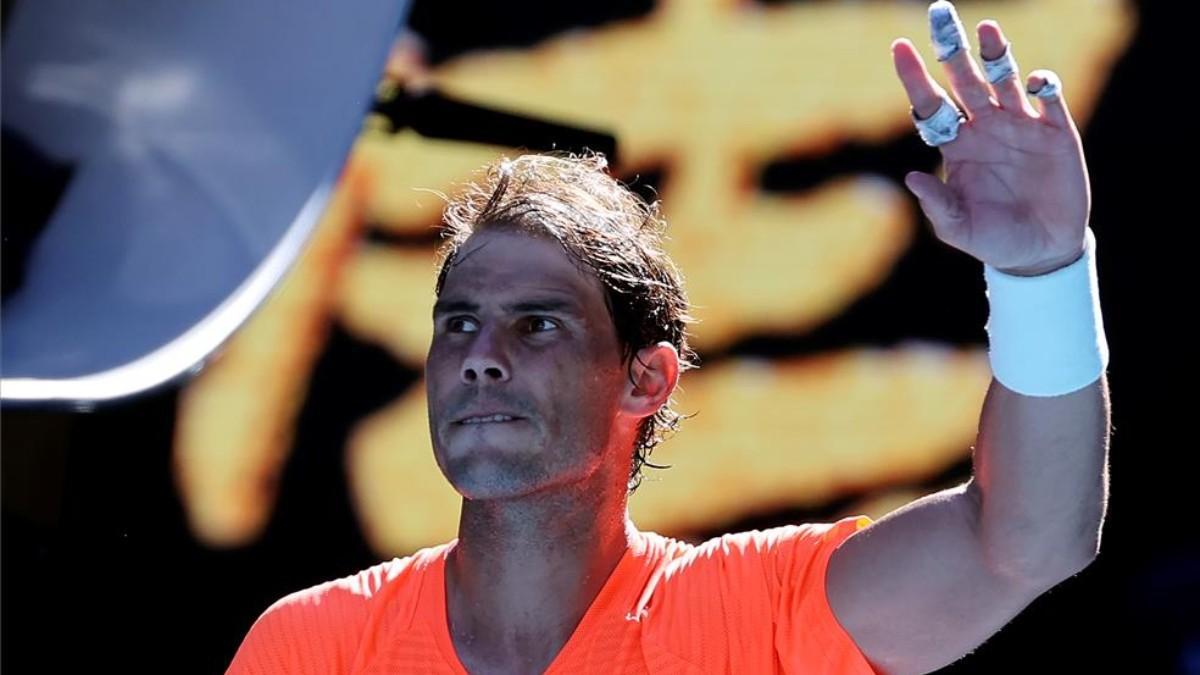 Rafa Nadal, en el Open de Australia