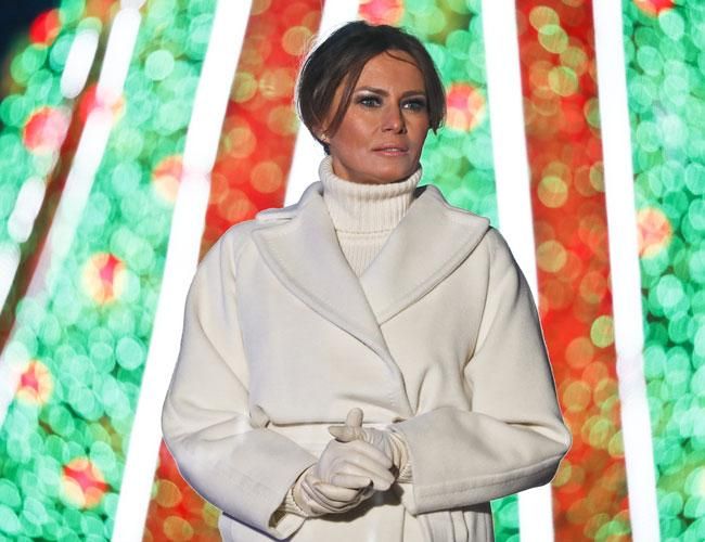 Melania Trump en el encendido del tradicional 'National Christmas Tree'