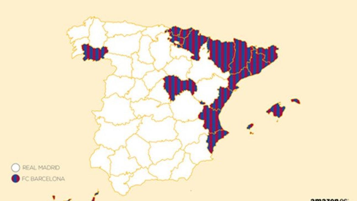 Así se reparten Barcelona y Madrid las provincias españolas