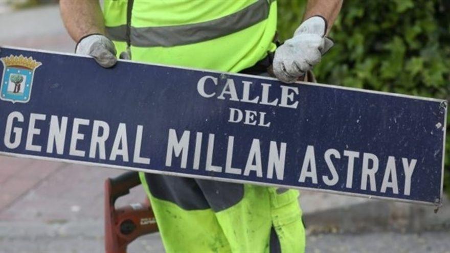 Placa de la Calle del General Millán Astray de Madrid.