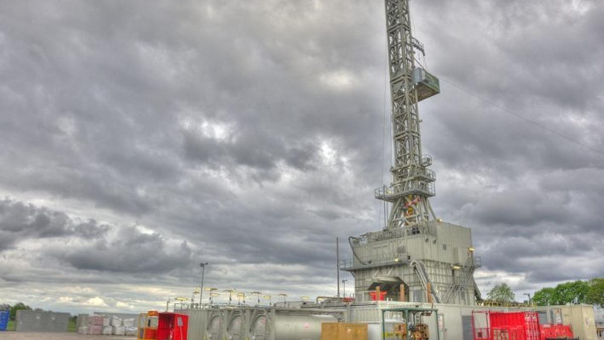 Instalación de gas pizarra que utiliza la técnica del "fracking".