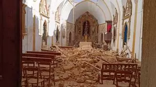 Así ha quedado la iglesia de Son Negre de Manacor tras el derrumbe de su cubierta