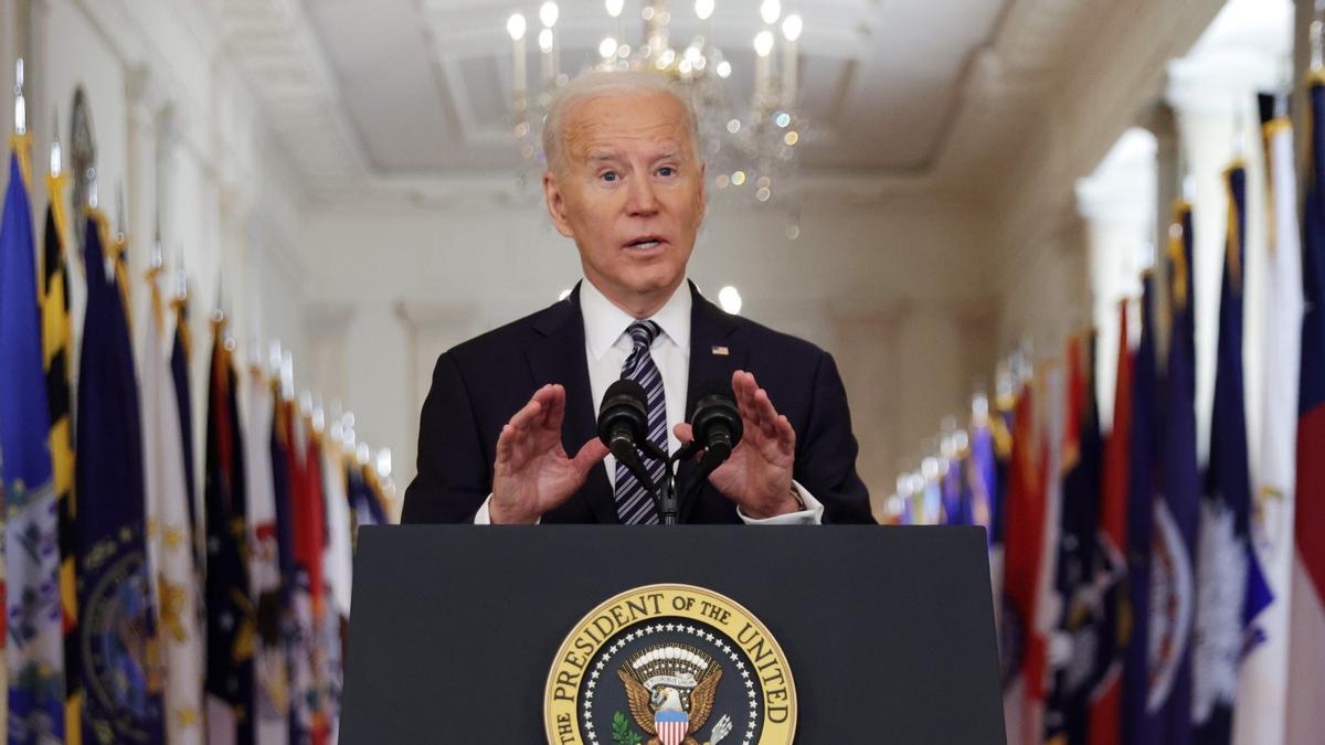 El presidente de EEUU, Joe Biden, en su primer discurso a la nación