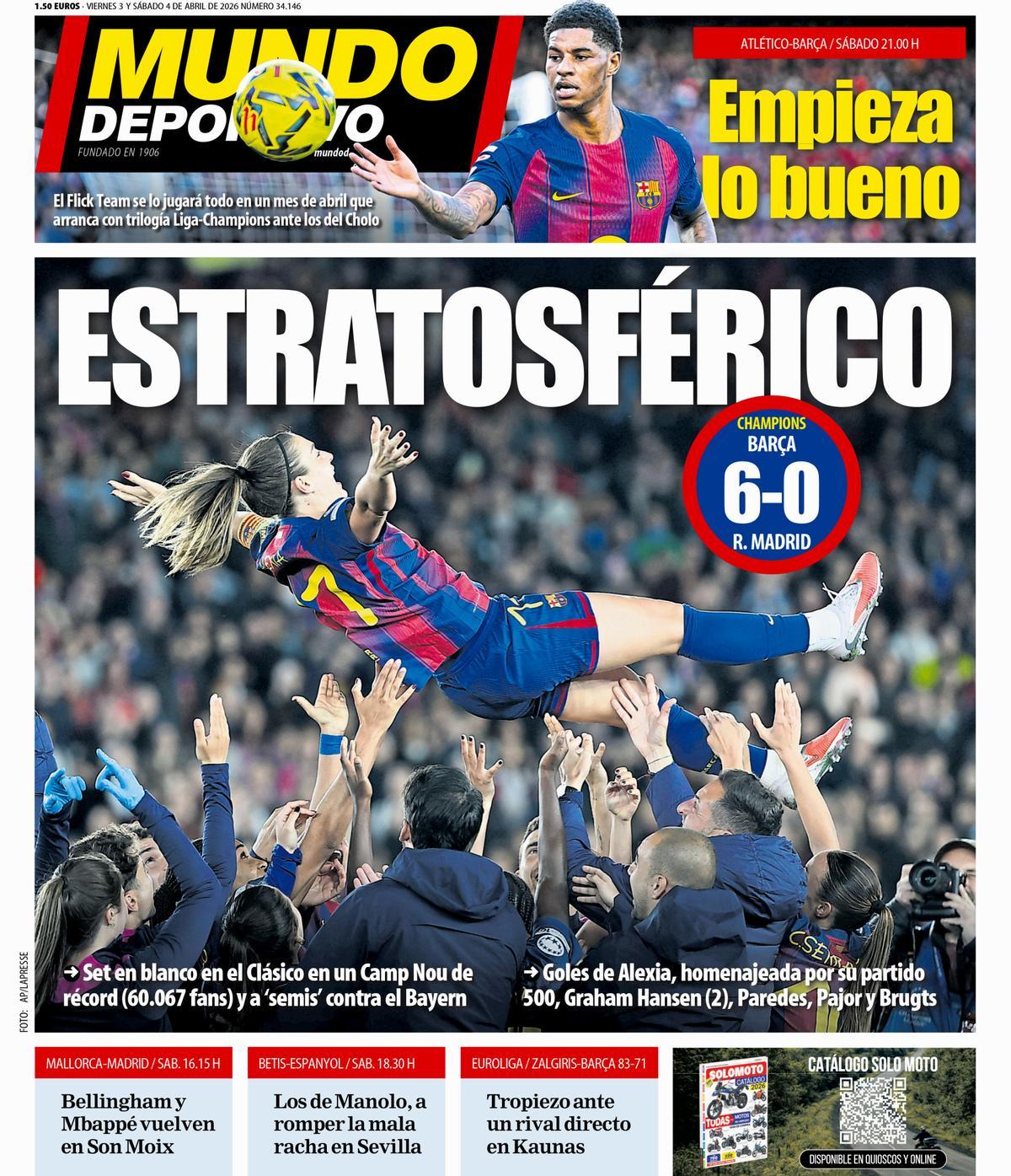 Estas son las portadas de la prensa deportiva de hoy