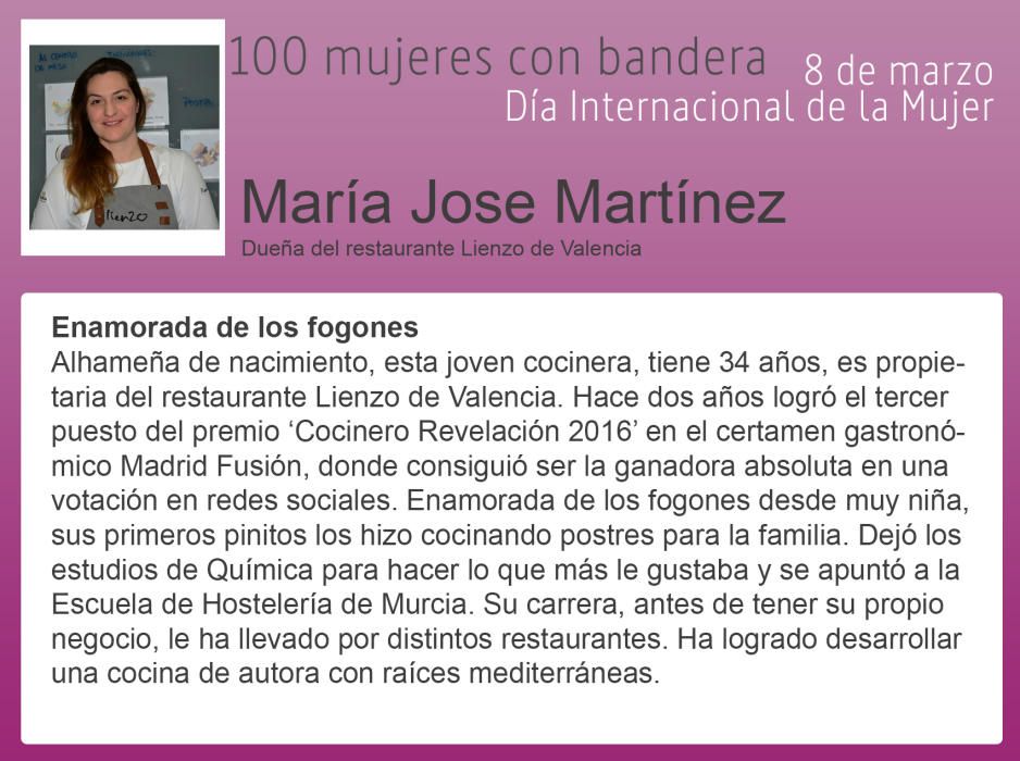 100 mujeres con bandera