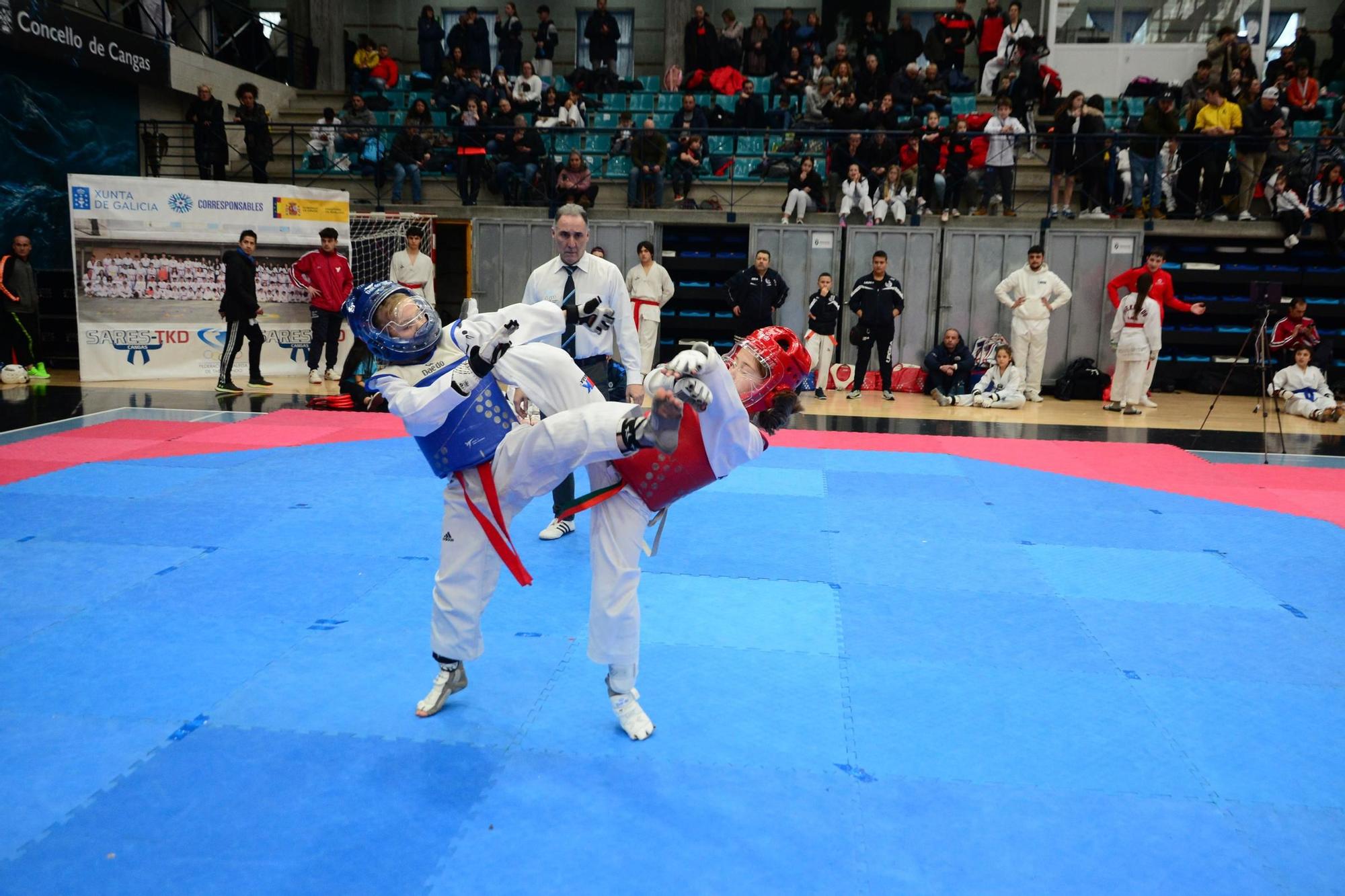 El Campeonato Gallego de Promesas y Veteranos llena O Gatañal de aficionados al taekwondo