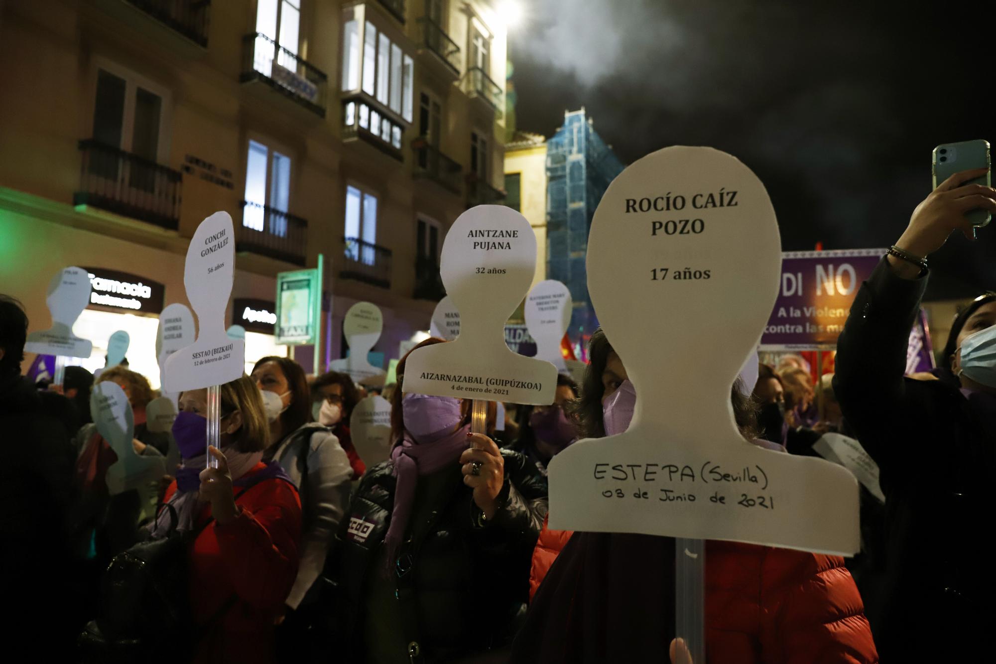 Manifestación del 25N contra la violencia machista en Málaga