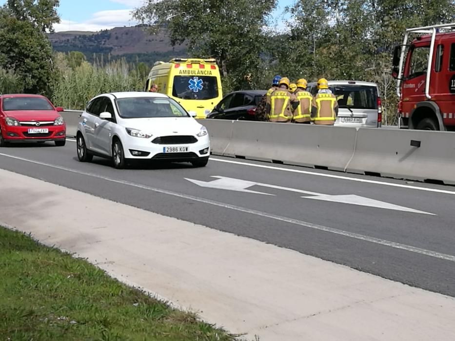 Accident de trànsit a la C-55 a Sant Vicenç de Castellet