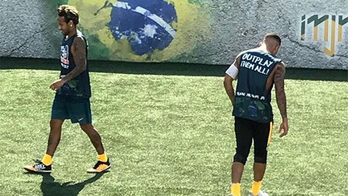 Neymar y Gabriel Jesús golearon juntos en la final del Neymar Jr. Five