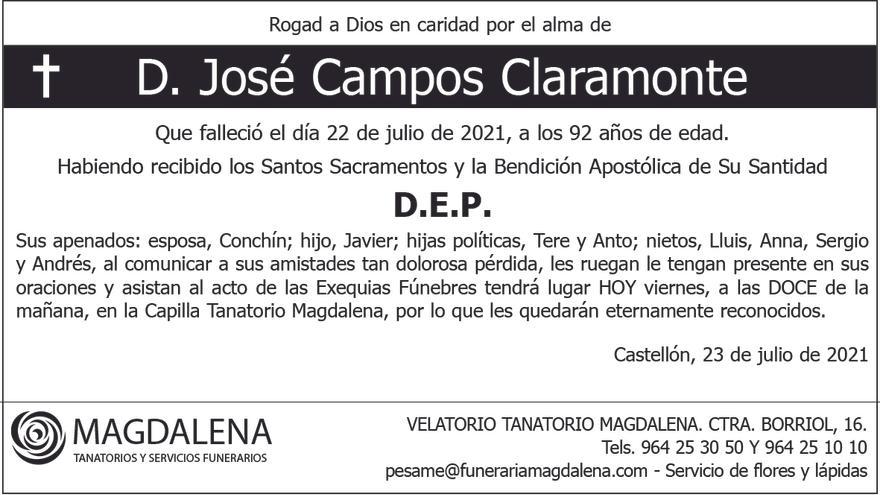 D. José Campos Claramonte