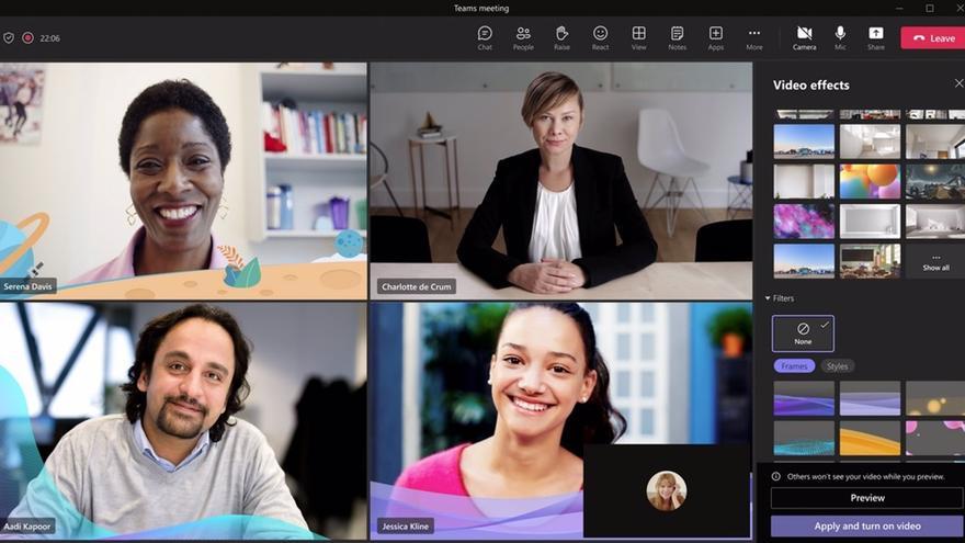 Microsoft Teams mejorará las videoconferencias con filtros de vídeo, audio espacial y avatares